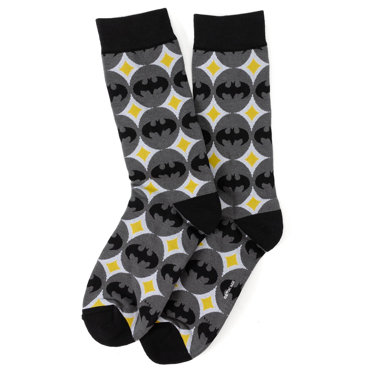  Cufflinks Batman Circle Gray Black Men's Socks - Default Title - Bonton