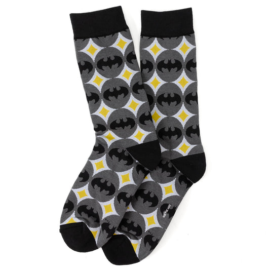 Batman Circle Gray Black Men's Socks