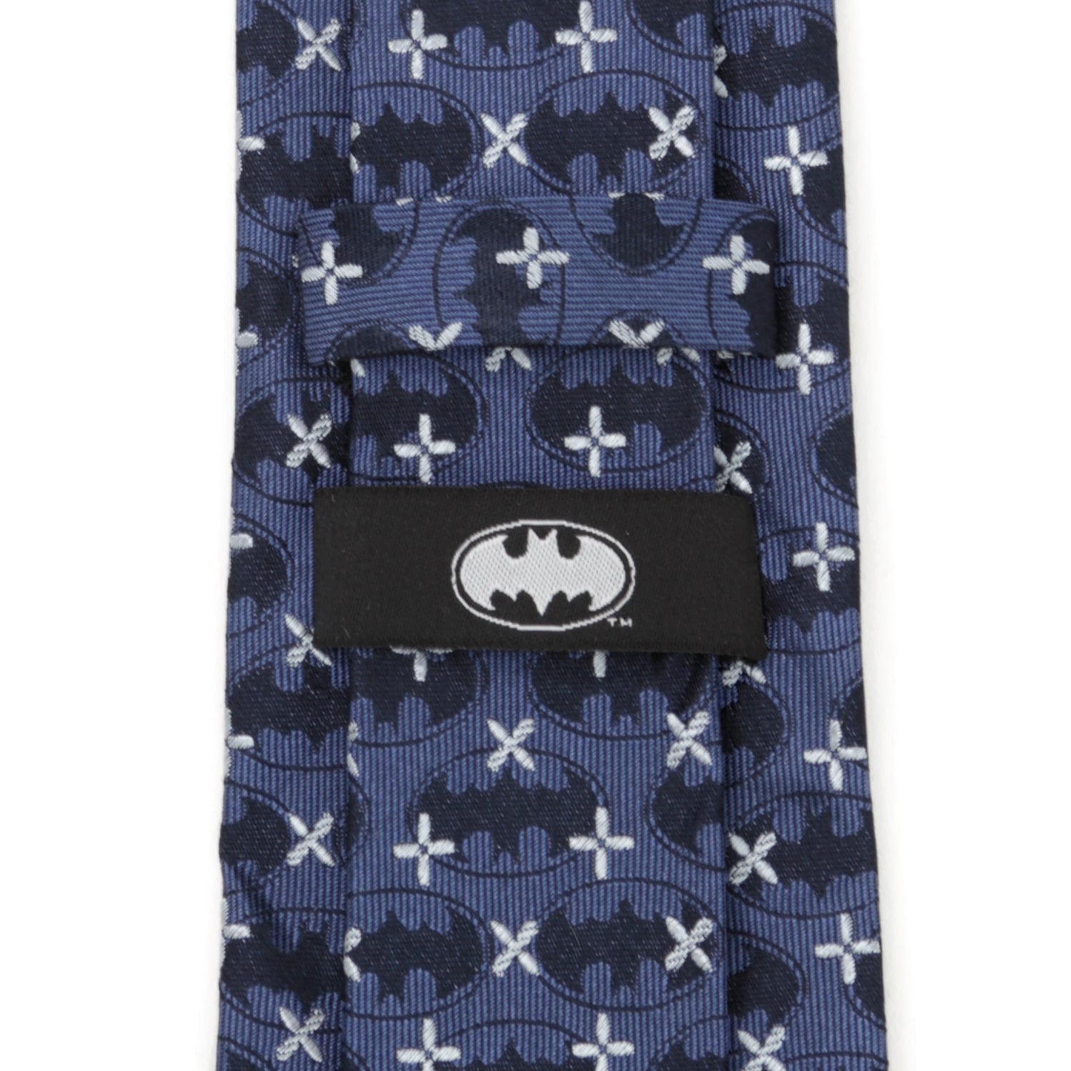  Cufflinks Batman Cross Blue Silk Men's Tie - Default Title - Bonton