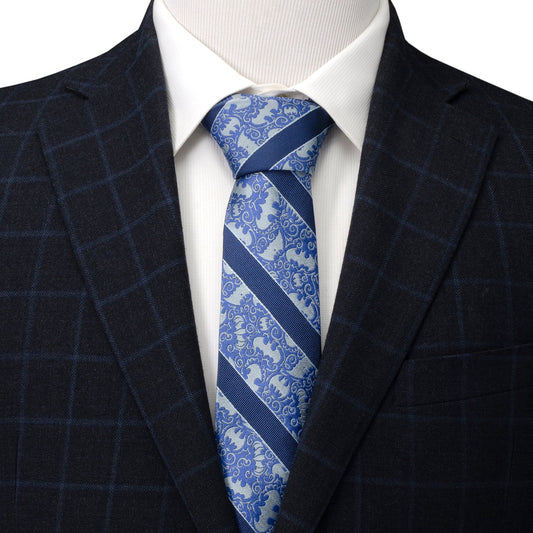 Batman Multi Emblem Blue Men's Tie