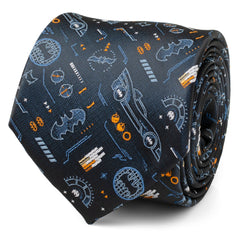 Batman Batmobile Black Men's Tie