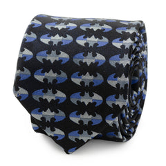 Batman Blue Blocked Black Men's Tie