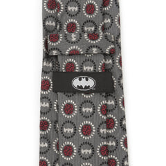 Batman Medallion Symbol Charcoal Silk Men's Tie