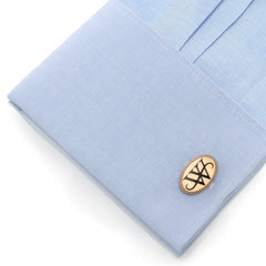 Wayne Monogram Gold Cufflinks