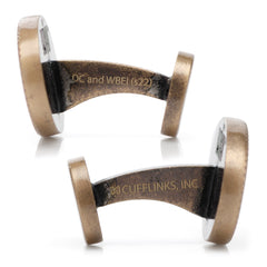 Wayne Monogram Gold Cufflinks