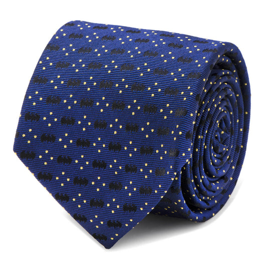 Batman Icon Diamond Dot Navy Mens Tie