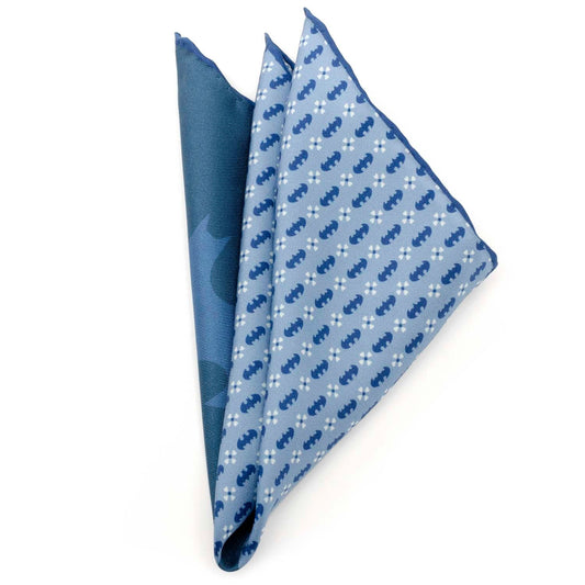 Batman Multi Motif Blue Pocket Square