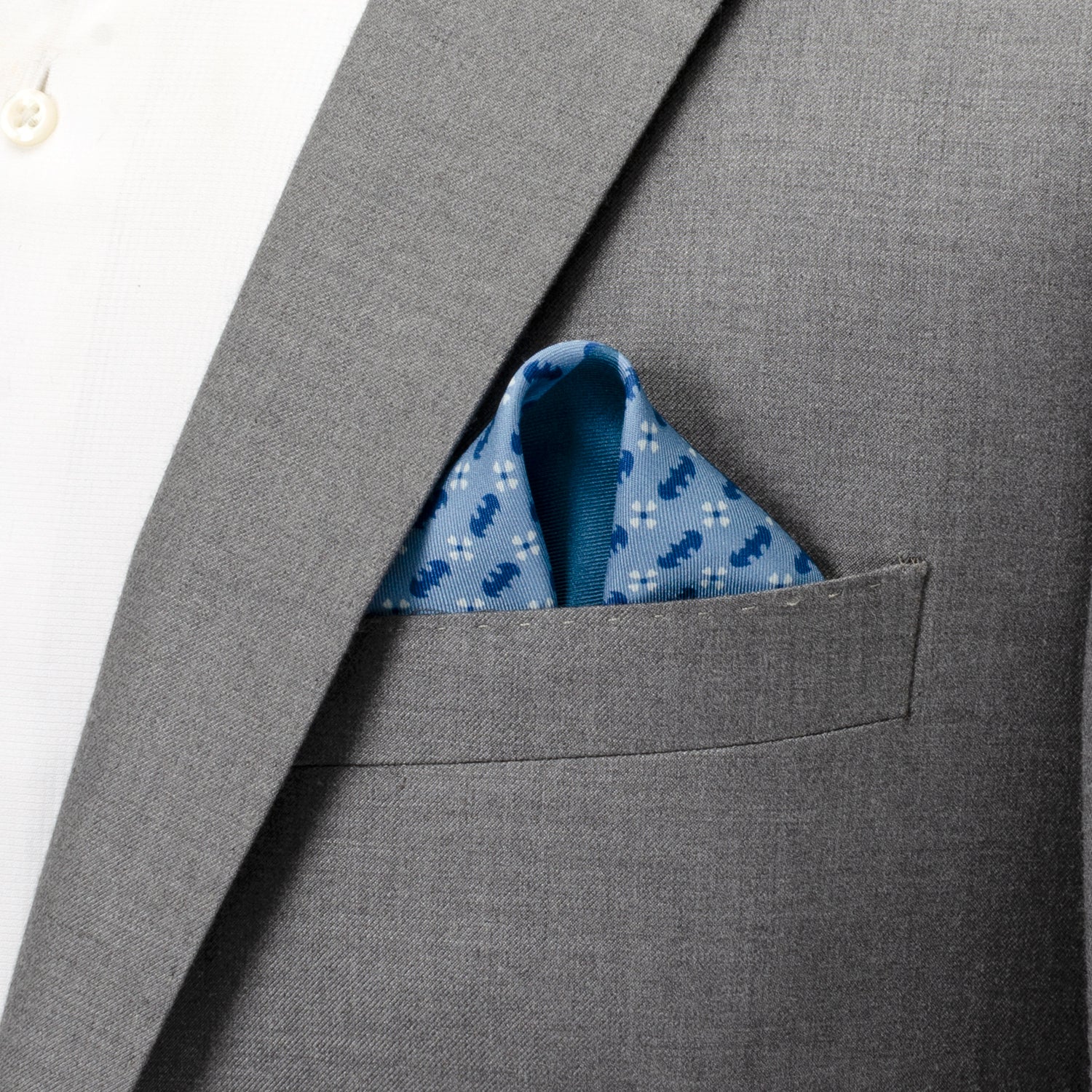  Cufflinks Batman Multi Motif Blue Pocket Square - Default Title - Bonton