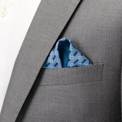 Batman Multi Motif Blue Pocket Square