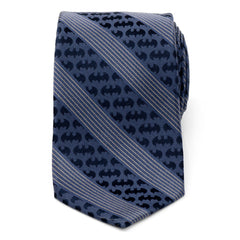 Batman Pinstripe Navy Tie