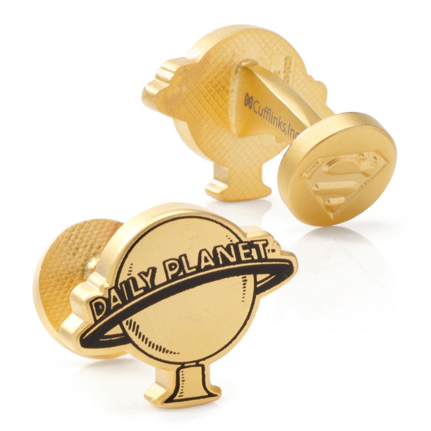  Cufflinks Daily Planet Gold Cufflinks - Default Title - Bonton