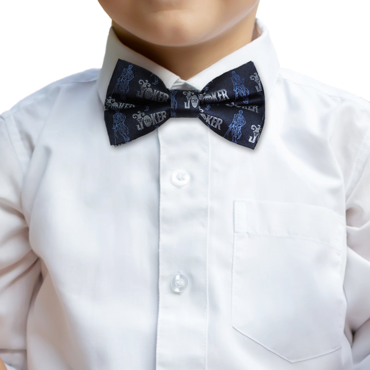  Cufflinks Joker Blue Boy's Bow Tie - Default Title - Bonton