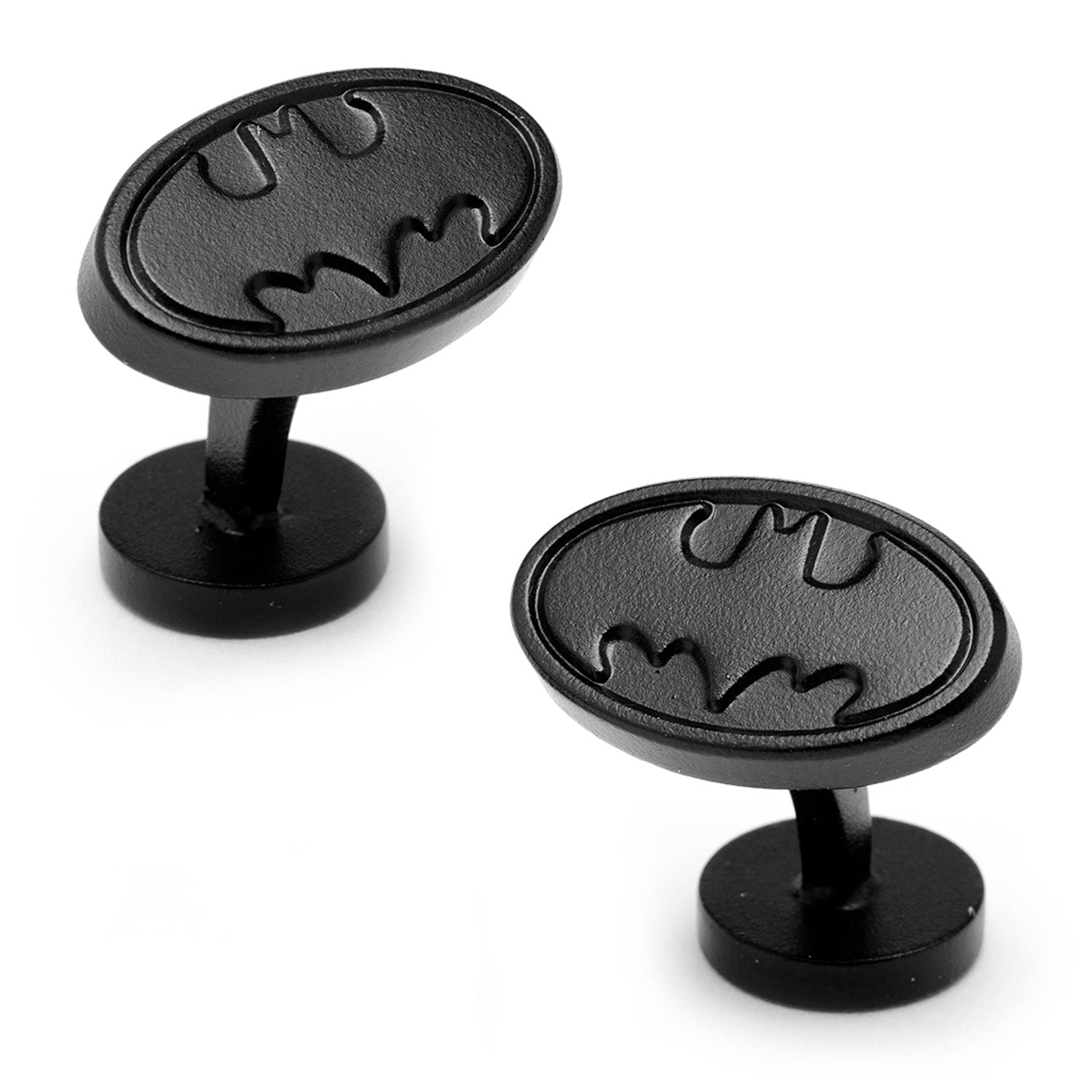  Cufflinks Satin Black Batman Logo Cufflinks - Default Title - Bonton