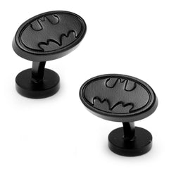 Satin Black Batman Logo Cufflinks