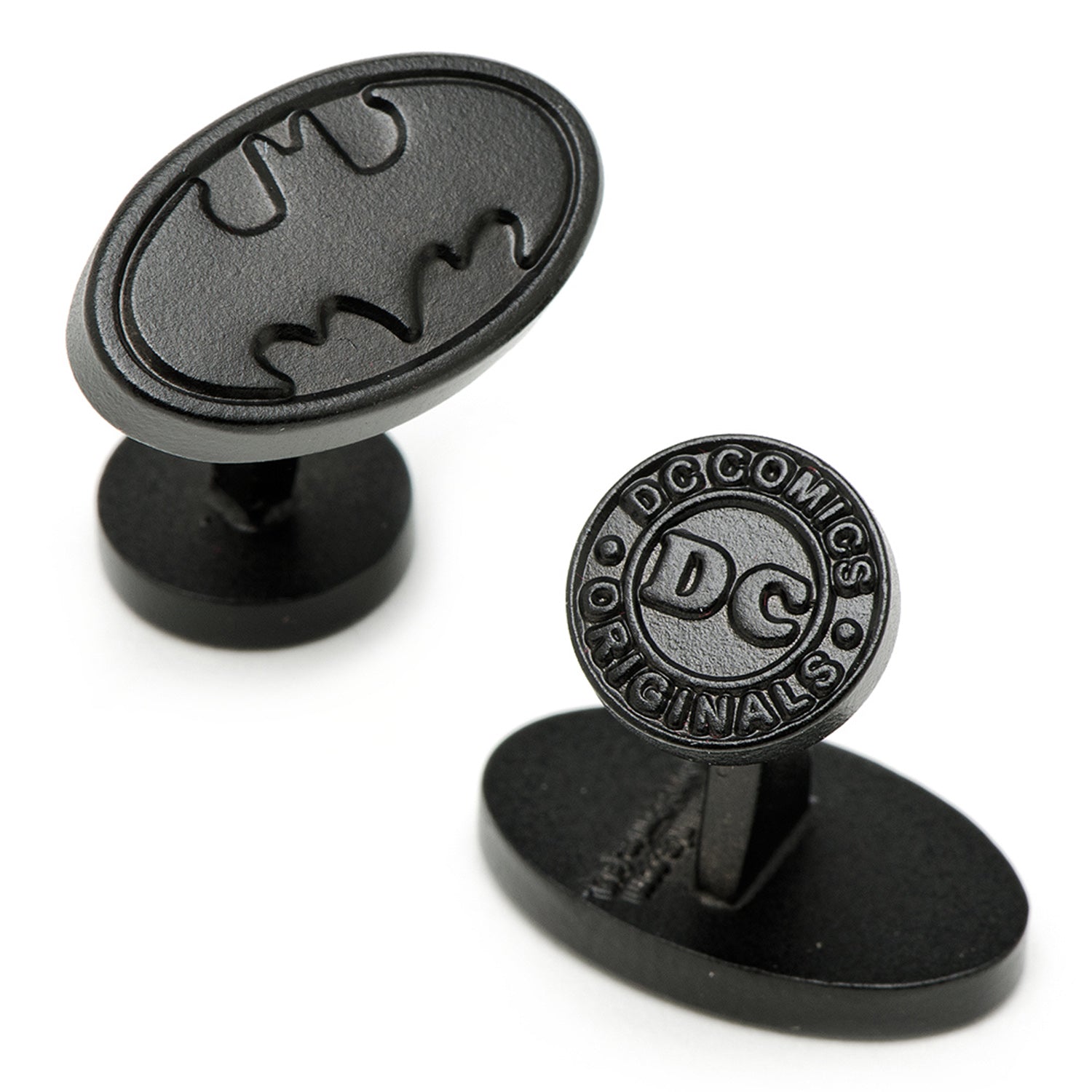  Cufflinks Satin Black Batman Logo Cufflinks - Default Title - Bonton
