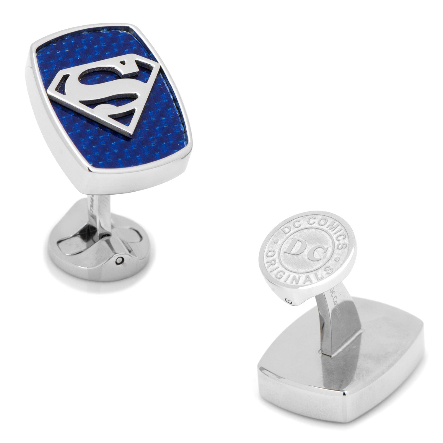  Cufflinks Stainless Steel Carbon Fiber Superman Cufflinks - Default Title - Bonton