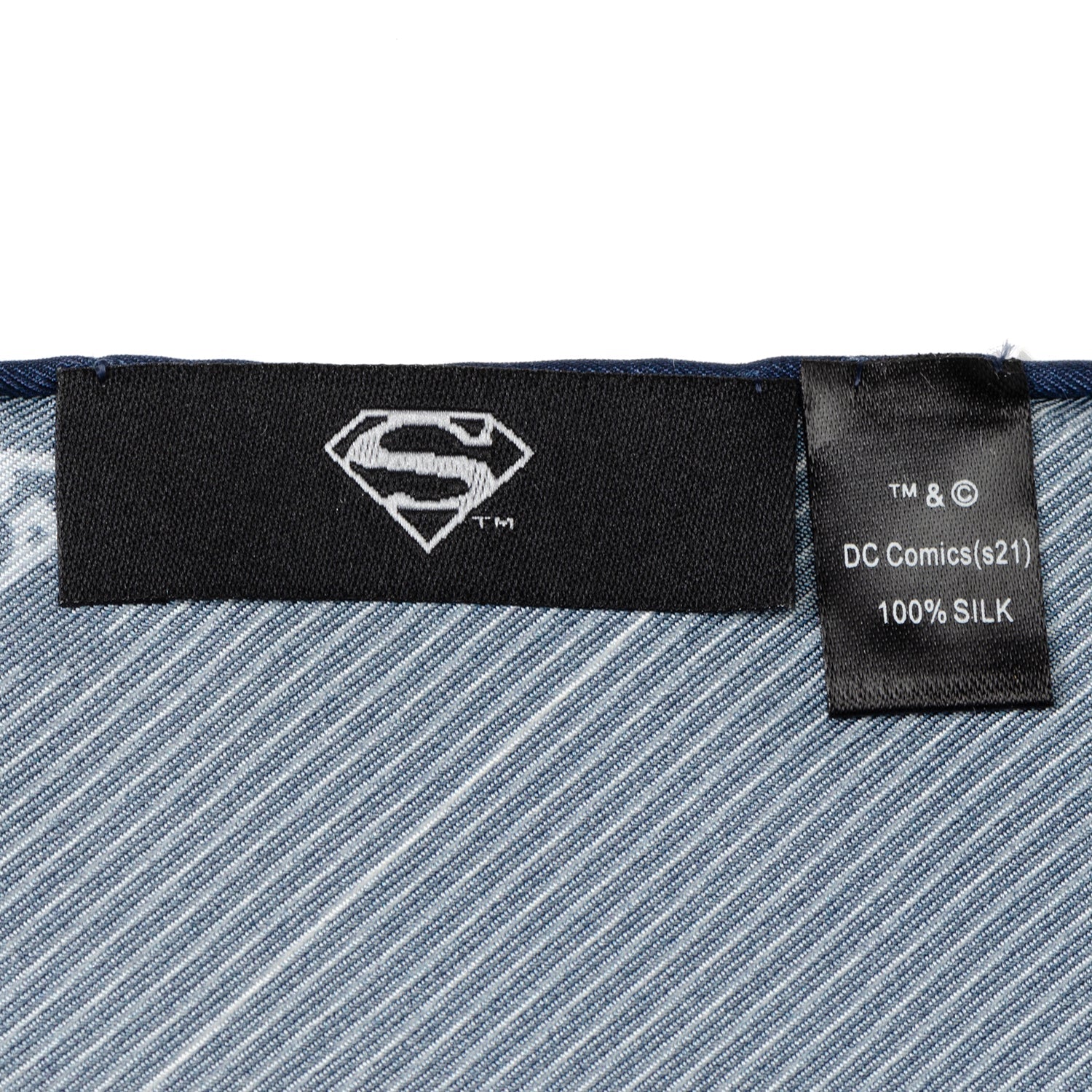  Cufflinks Superman Multi Motif Blue Pocket Square - Default Title - Bonton