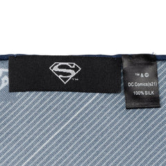 Superman Multi Motif Blue Pocket Square