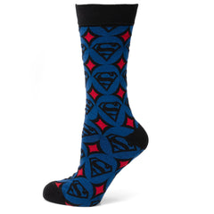 Superman Circle Motif Blue Men's Socks