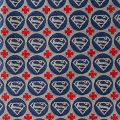 Superman Shield Motif Gray Men's Tie