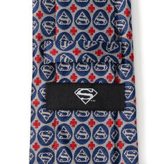 Superman Shield Motif Gray Men's Tie