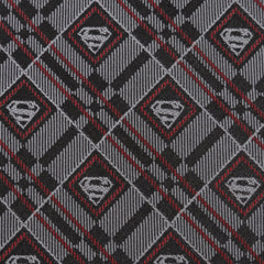 Superman Geometric Gray Silk Men's Tie