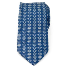 Superman Shield Multi Blue Men's Tie