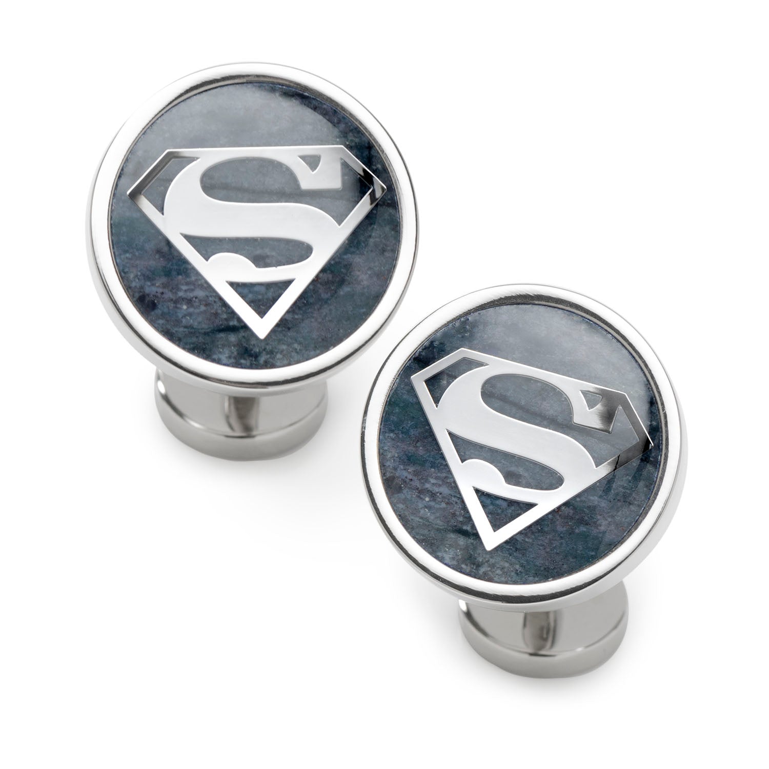  Cufflinks Superman Navy Gemstone Cufflinks - Default Title - Bonton