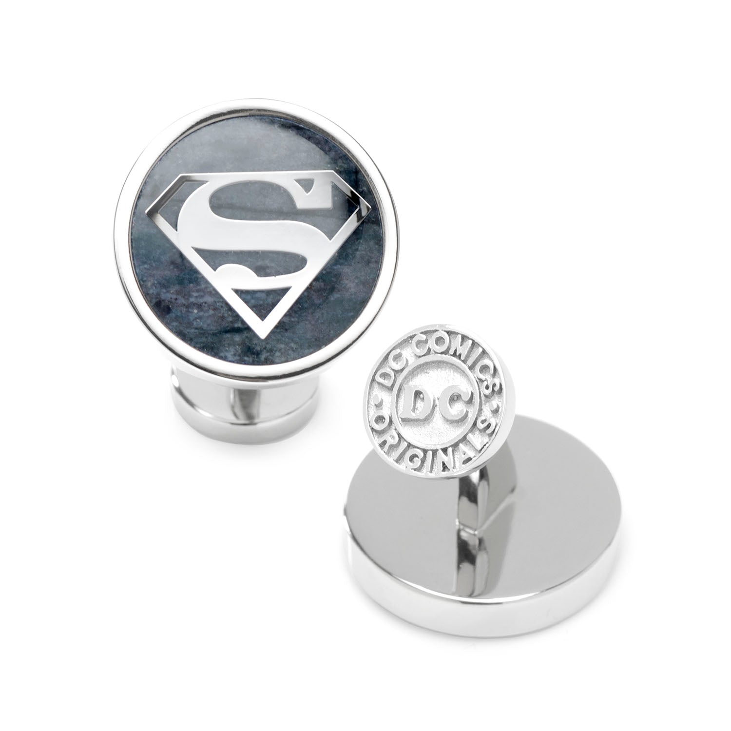  Cufflinks Superman Navy Gemstone Cufflinks - Default Title - Bonton