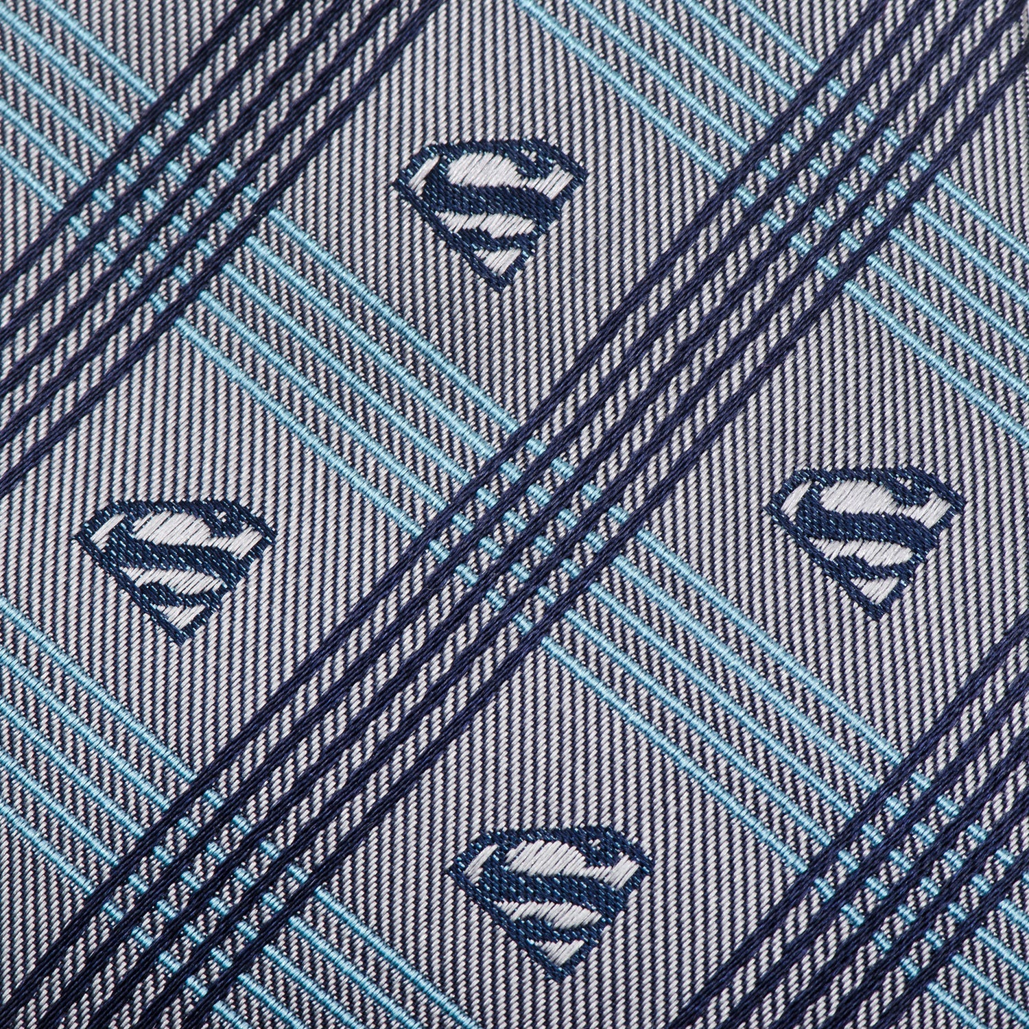  Cufflinks Superman Gray Plaid Tie - Default Title - Bonton