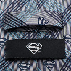 Superman Gray Plaid Tie