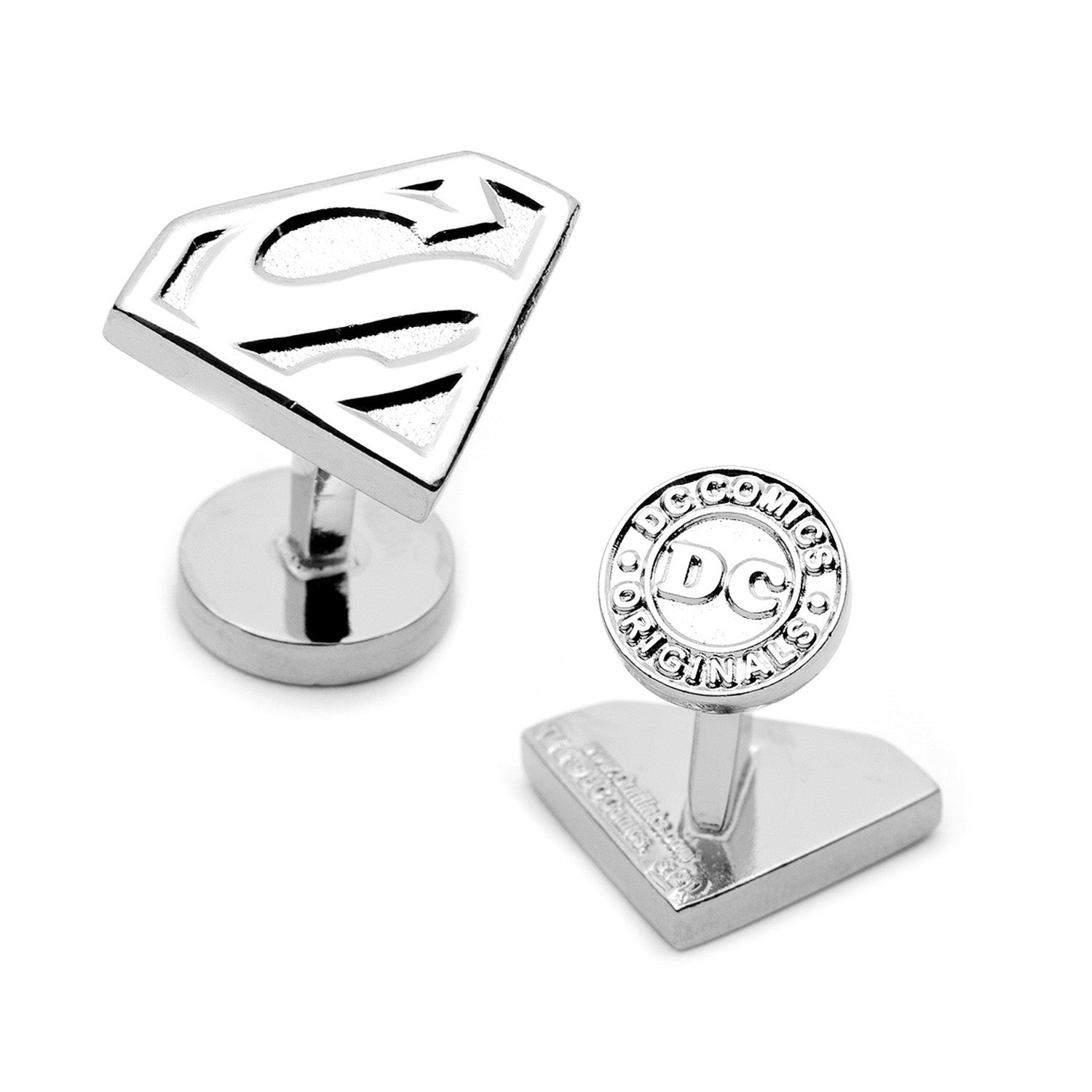  Cufflinks Silver Superman Shield Cufflinks - Default Title - Bonton