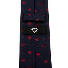 Superman Shield Navy and Red Dot Tie