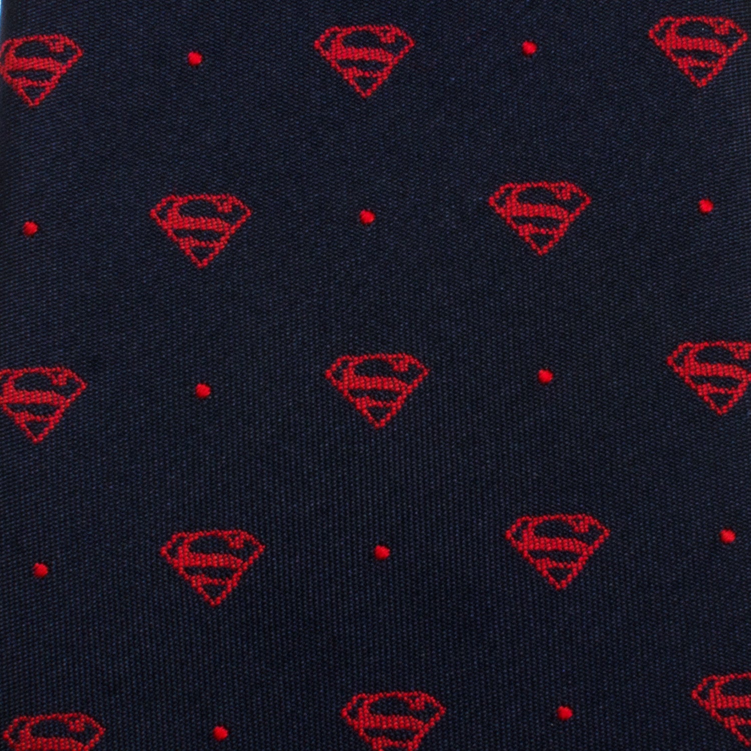  Cufflinks Superman Shield Navy and Red Dot Tie - Default Title - Bonton