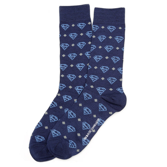 Superman Diamond Navy Socks