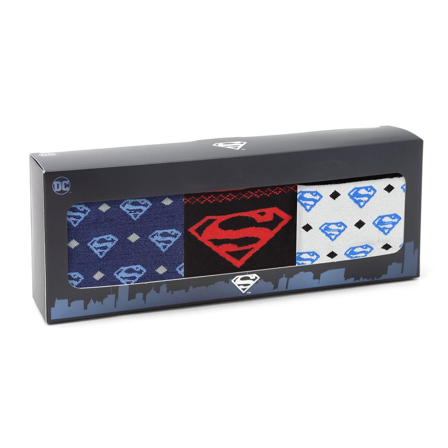  Cufflinks Superman 3 Pair Sock Gift Set - Default Title - Bonton