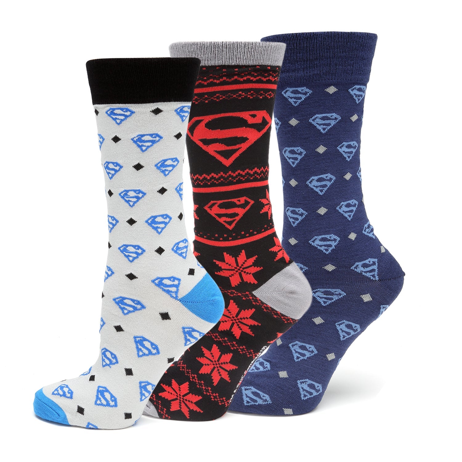  Cufflinks Superman 3 Pair Sock Gift Set - Default Title - Bonton