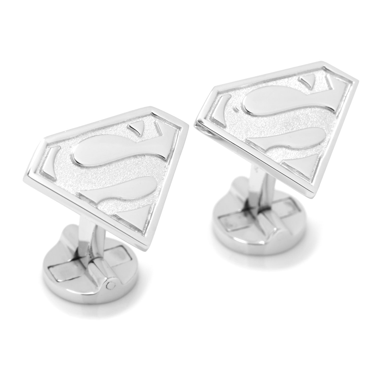  Cufflinks Sterling Silver Superman Shield Cufflinks - Default Title - Bonton