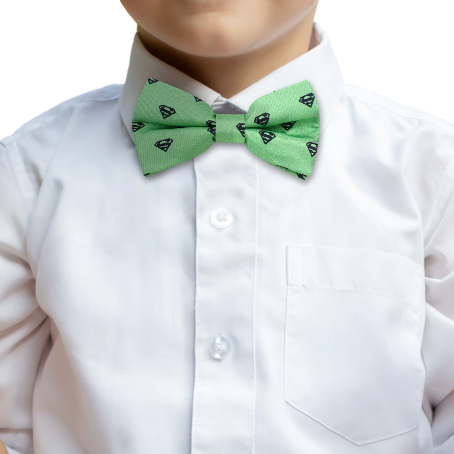  Cufflinks Superman Green Big Boys' Silk Bow Tie - Default Title - Bonton