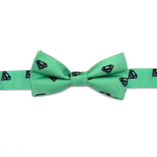 Superman Green Boys' Silk Bow Tie