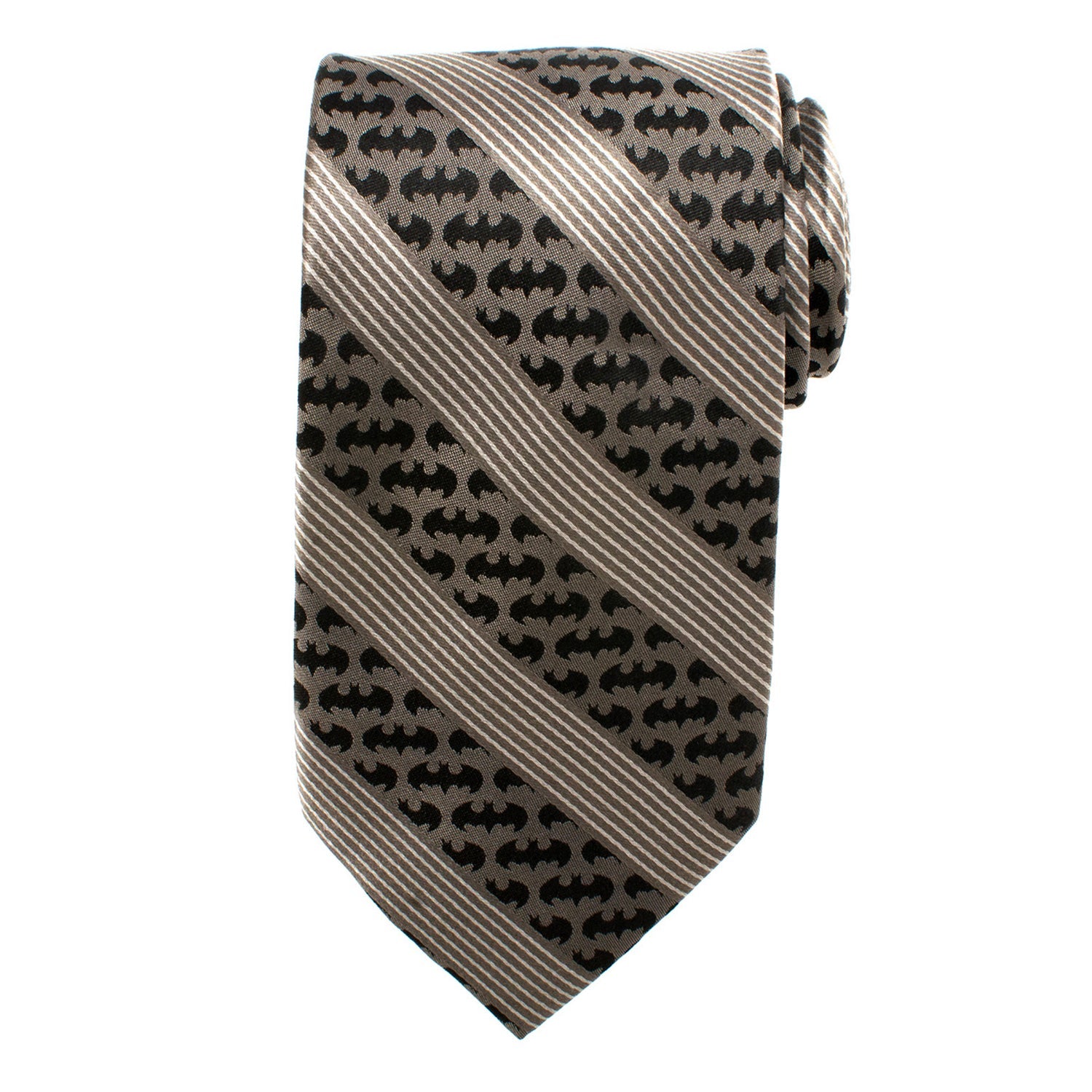  Cufflinks Batman Black Pinstripe Tie - Default Title - Bonton