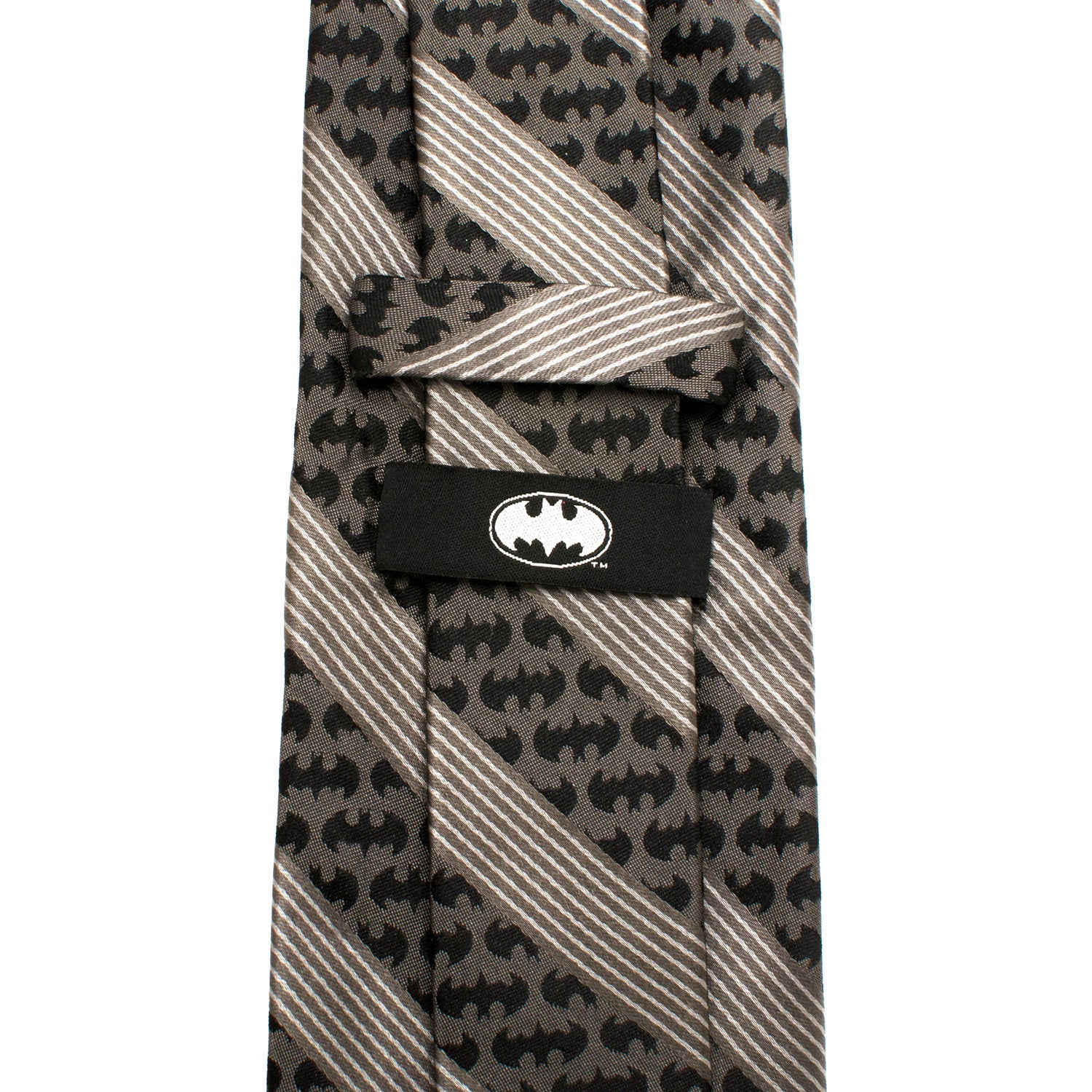  Cufflinks Batman Black Pinstripe Tie - Default Title - Bonton