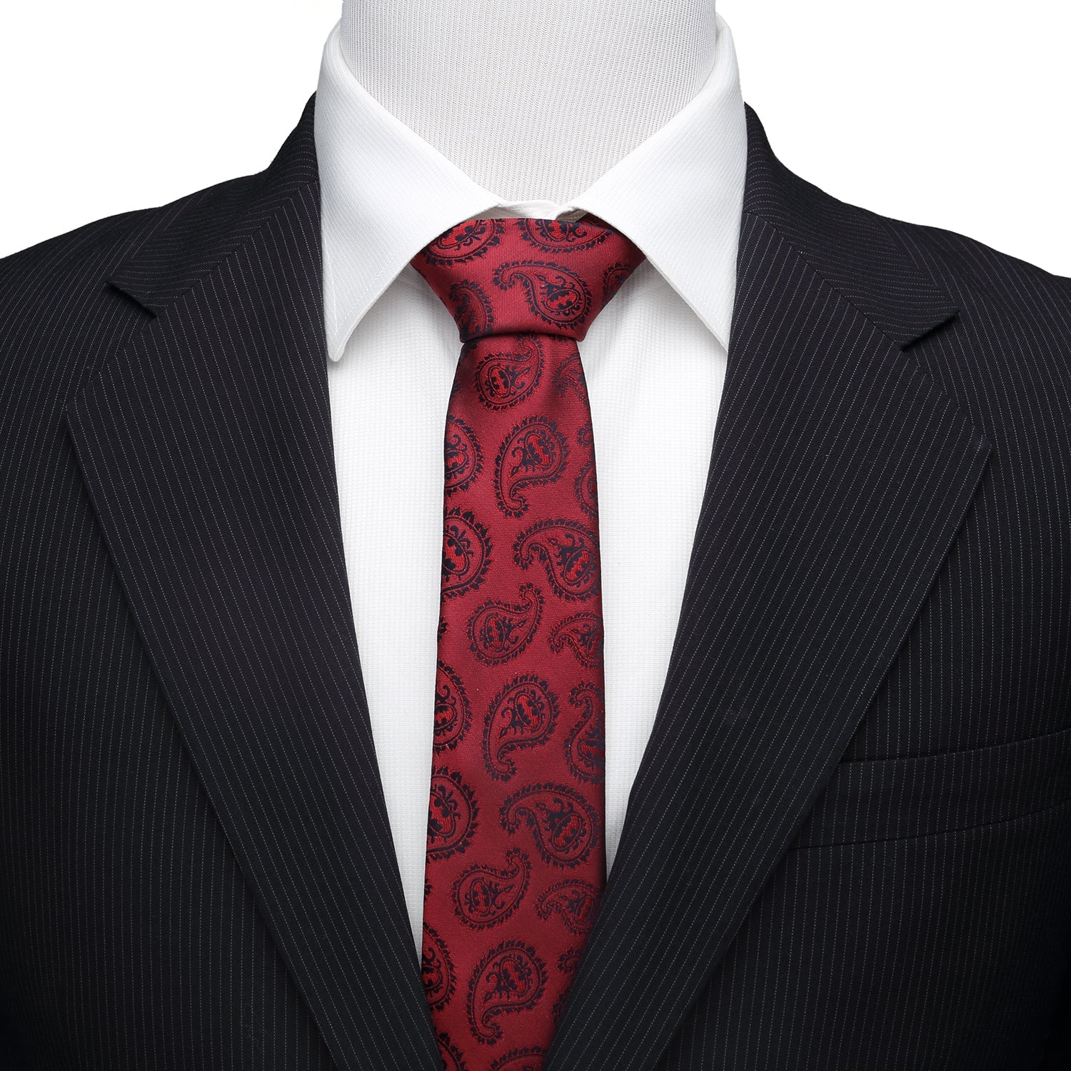  Cufflinks Red Batman Paisley Tie - Default Title - Bonton