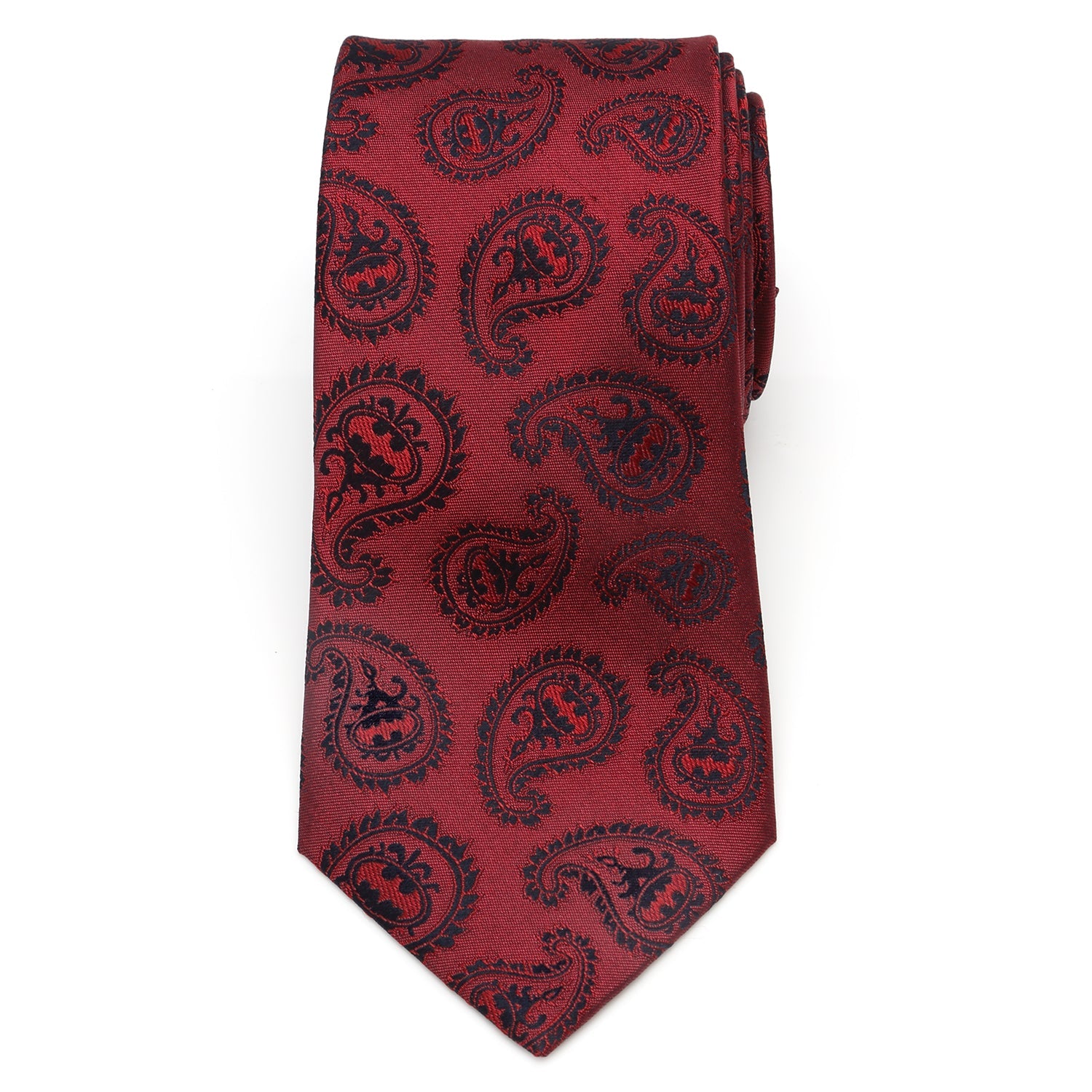  Cufflinks Red Batman Paisley Tie - Default Title - Bonton