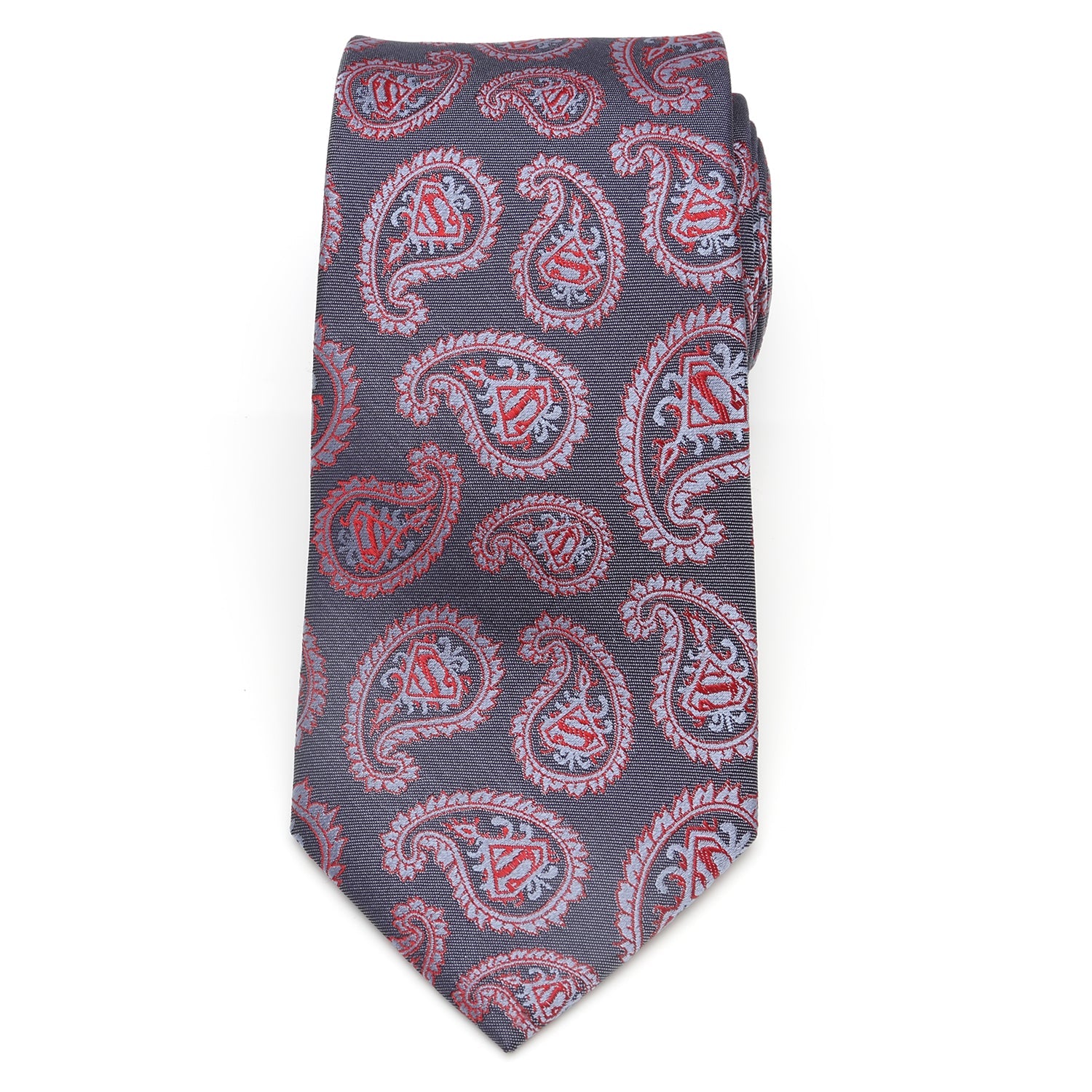  Cufflinks Red and Blue Superman Paisley Tie - Default Title - Bonton