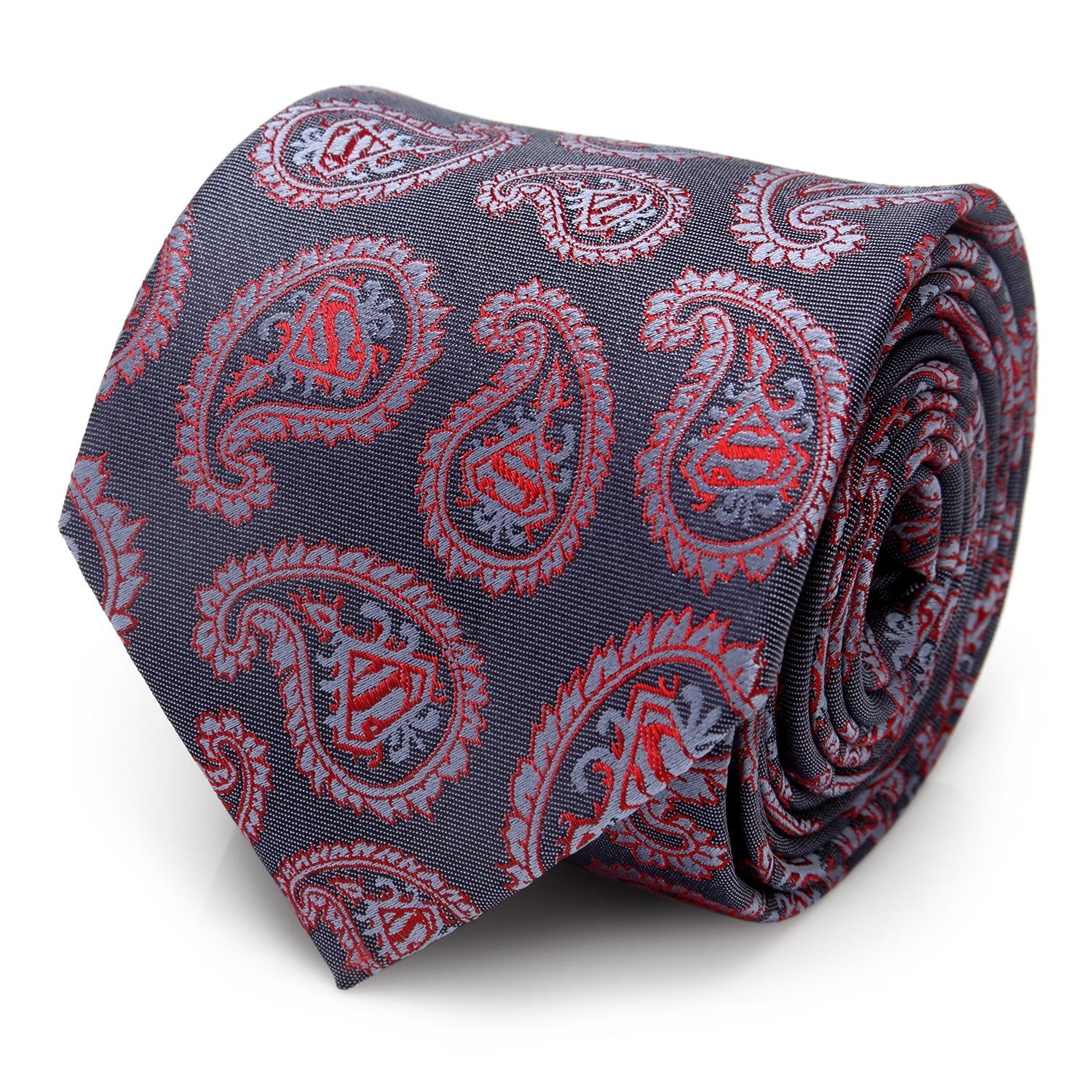  Cufflinks Red and Blue Superman Paisley Tie - Default Title - Bonton