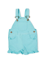 Frilly Summer Denim Overall Shorts