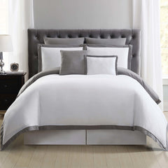 Hotel Duvet Set White/Grey