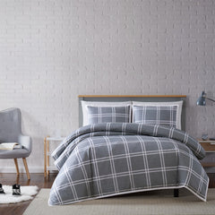 Leon Plaid Duvet Set