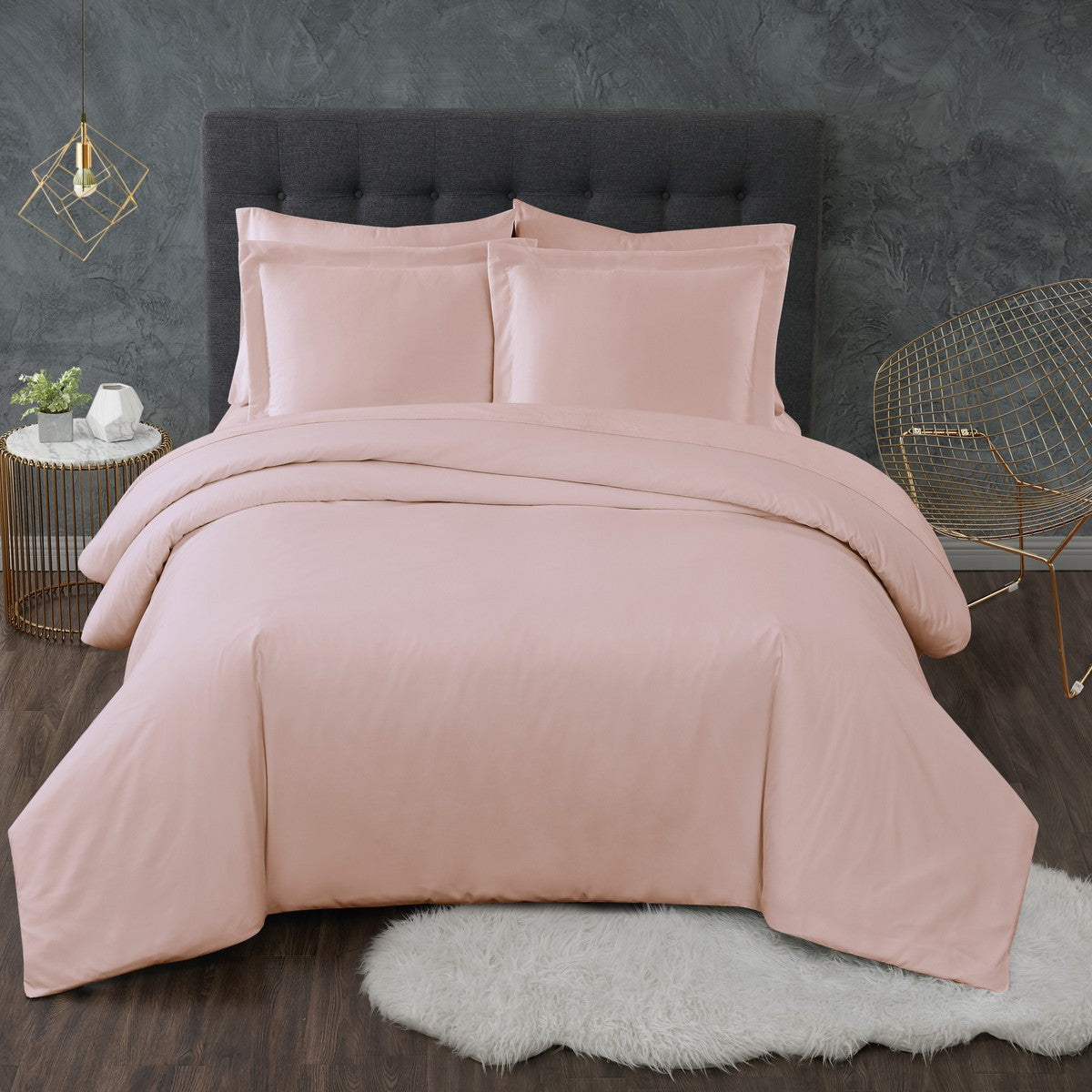  Truly Calm Antimicrobial Duvet Set Blush - Blush - Bonton